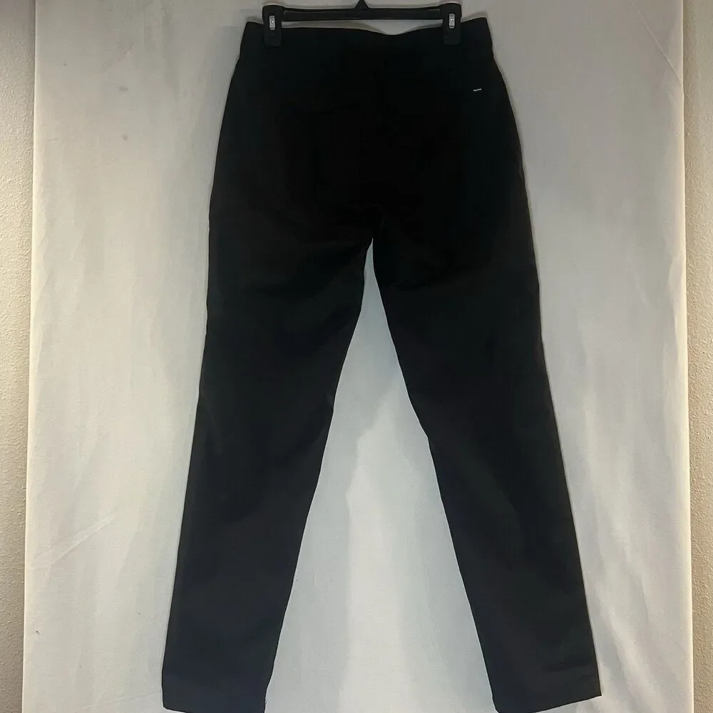 Hurley Men’s Pants Black Jet Set Tech 32W Slim Tapered Stretch Size 32